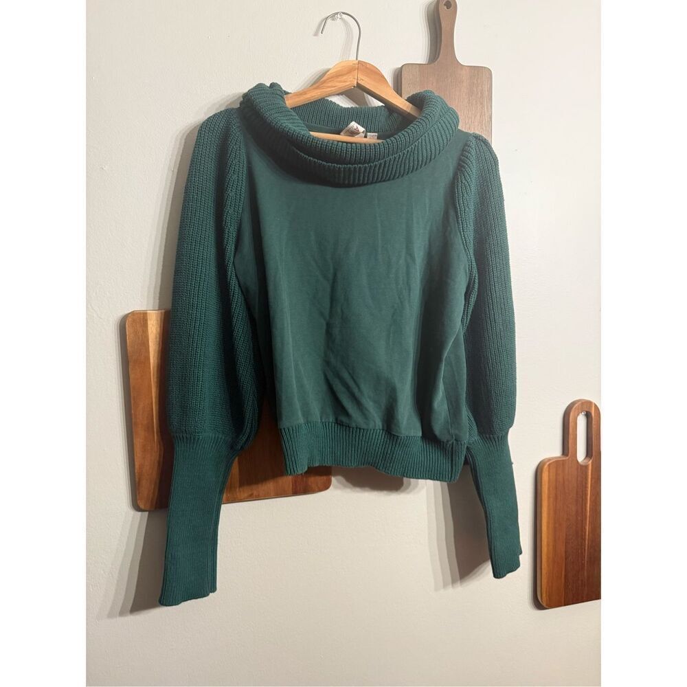 Anthropologie Dolan Green Left Coast Turtleneck Knit Pullover Sweater Size Small